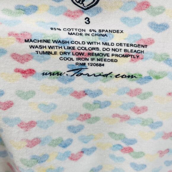 Torrid Plus Size 3 Multicolored Heart Print Camisole - Picture 5 of 5